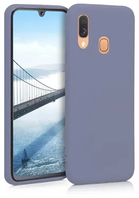 Produktbild von kwmobile Handyhülle für Samsung Galaxy A40 Hülle - TPU Case - Kabelloses Laden - Schutzhülle Cover in Lavendelgrau matt