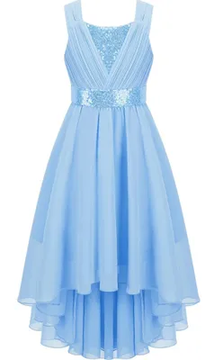 Produktbild von Glitzernde Eleganz: Festliches Prinzessin Blumenmädchenkleid für Mädchen mit Pailletten - Hochzeit, Fest und Party - Größe 116 cm