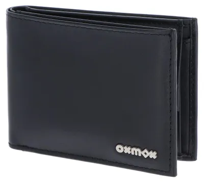 Produktbild von oxmox Leder Geldbörse Leather RFID Protect Pocketbörse Pure 2.0 Metal Square Black schwarz