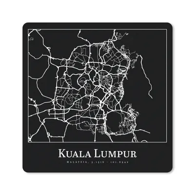 Produktbild von MuchoWow® Mauspad Mousepad Stadtplan - Kuala Lumpur - Karte - Stadtplan 20x20 cm - Mousepads - Maus Mat - Pad - Mausunterlage - Desk Mat - Bureauartikeln
