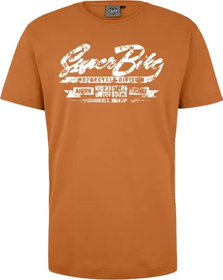 Produktbild von Übergrößen T-Shirt Super Bike weiß AHORN SPORTSWEAR Dark Orange 10XL
