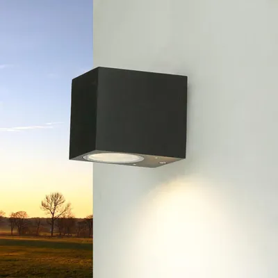 Zdjęcie produktu dla Nowoczesna lampa ścienna zewnętrzna z oprawą GU10