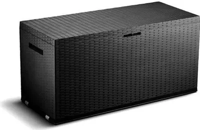 Produktbild von Aufbewahrungsbox, 350 L, 120 x 52 x 60 cm, Anthrazitbraun, Gartenbox, Kissenbox, Gerätebox aus Resin
