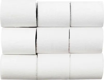 Produktbild von Kreppbänder, Weiß,MIX, 9 Stk, 5,5 cm x 10 m