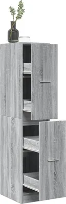 Produktbild von Cloris DesignMöbel Apothekerschrank - Büroschrank(1 pc) klassische - Grau Sonoma 30x41x144,5cm Holzwerkstoff