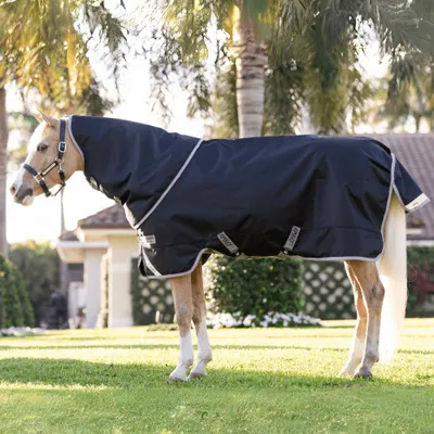 Immagine prodotto di Coperta da paddock Horseware, taglia 115 - Amigo 1200D Plus Pony, modello Turnout, 0g - Colore: nero/grigio titanio/argento