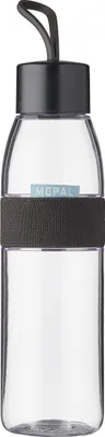 Produktbild von Mepal - Wasserflasche Ellipse - Wiederverwendbare Trinkflasche - Auslaufsichere - Geeignet für kohlensäurehaltige Getränke - BPA-frei - 500 ml - Nordic black