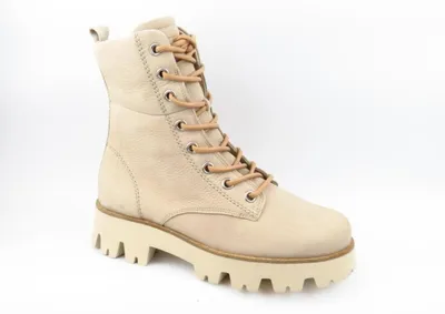 Produktbild von Paul Green Grained Nubuk almond Schnürstiefel Beige : 40.5