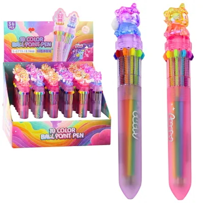 Obrázok produktu pre Guľôčkové pero Unicorn Multicolor Automatic pre deti Mix 10 v 1