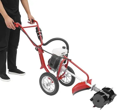 Imagen del producto de Motor de gasolina de 4 tiempos, mini cultivador. Cultivador de gasolina de 63 cm, 4 CV. Cultivador multifuncional refrigerado por aire, con 240 RPM. Ideal para labrar el suelo, cortar césped, preparar la tierra y cavar