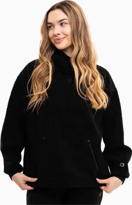 Produktbild von Champion Damen Oversize Kapuzenpullover aus Teddyfleece mit Reißverschlusstaschen