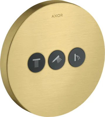 Produktbild von Ventil AXOR SHOWERSELECT ROUND UP für 3 Verbraucher brushed brass brushed brass