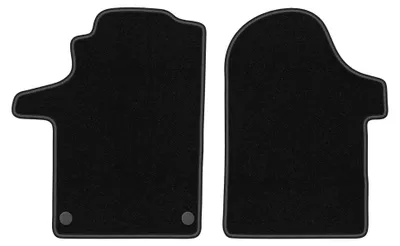 Produktbild von Velours-Fußmatten Vorne für Mercedes Vito W447 2014- (Transporter) – 2-tlg, Schwarz, passgenau – Wielganizator BASIC