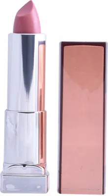 A lipstick and its cap are displayed against a white background.
