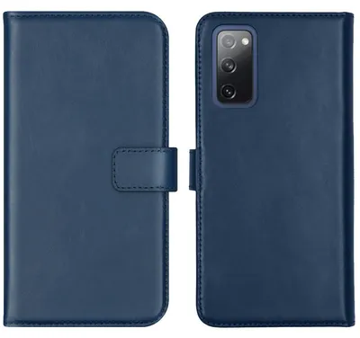 Imagen del producto de Funda de Cuero Auténtico tipo Libro para Samsung Galaxy S20 FE - Azul