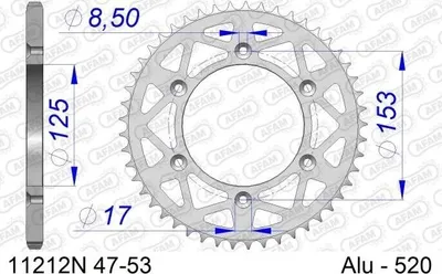 Produktbild von AFAM Kettenrad 11212N-48 Hinten für HONDA MOTORCYCLES CRF Aluminium