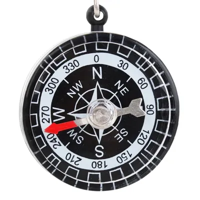 Produktbild von 1 Stück Kompass Taschenkompass Set Mini Marsch Kompass Gadget Schlüsselanhänger 3,5cm