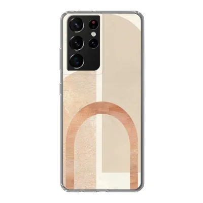 Produktbild von MuchoWow® Handyhülle Schutzhülle Hülle für Samsung Galaxy S21 Ultra Marmor - Muster - Rosa Silikon Softcase Handy Hülle - Mobiltelefon