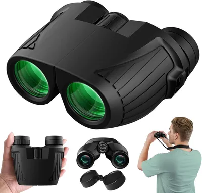 Produktbild von Fernglas Feldstecher, Kompaktes Fernglas, 15X25 HD Taschenfernglas, einfacher Fokus, FMC-Objektiv, für Vogelbeobachtung, Reisen, Jagd, Konzerte