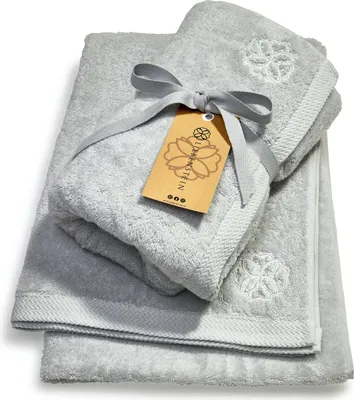 Produktbild von Liebenstein Saunahandtuch 2er Set - 70 x 200 cm - 625 g/m² hellgrau