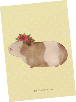 Produktbild von Mr. & Mrs. Panda Postkarte Meerschweinchen Weisheit - Gelb Pastell - Geschenk, Wunder, Ansichtskarten, Grußkarte, Blumenkind, Motivation, Ansichtskarte, Realität, Spruch
