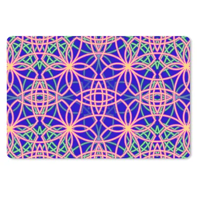 Produktbild von MuchoWow® Schreibtischunterlage Blumen - Neon - Muster 60x40 cm - XXL Mauspad - Großes Mauspad