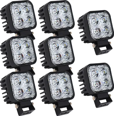 Produktbild von Greenmigo 8X 12W LED Arbeitsscheinwerfer IP67 Offroad Lampe Scheinwerfer LED Arbeitslicht 12V 24V Zusatzscheinwerfer Rückfahrscheinwerfer