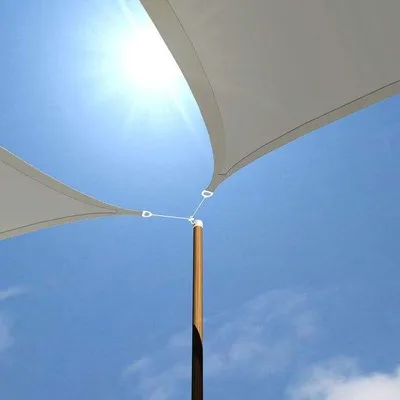 Produktbild von Famanu Sonnensegel 98% UV-Schutz - 4 m x 3 m, wasserfest, rechteckig, grau