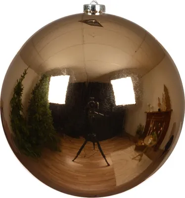 Produktbild von Weihnachtskugeln Kunststoff 20cm 1 Stück - Pekanuss Braun