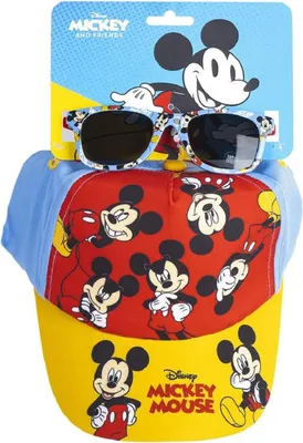 Produktbild von Disney Mickey Mouse Kinder Cap & Sonnenbrille – Perfektes Set für den Sommer