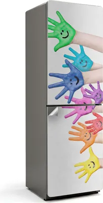 Obrázek produktu pro Happy handprints - Samolepka na lednici - Samolepka na lednici - Samolepicí fólie na lednici - Kuchyňské dekorace - 60x190 cm