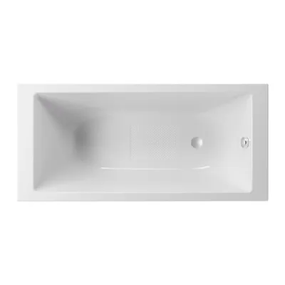 Produktbild von ECOLAM Badewanne Acrylwanne TAMI 170 x 70 cm Antirutschoberfläche Rechteck Acryl Schürze Füße Ablauf SET