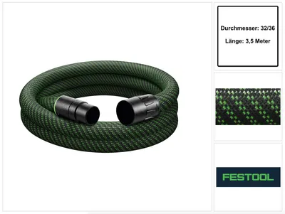 Productafbeelding van Festool D36/32x3,5m-AS/R zuigslang conisch ( 204923 ) voor afzuigunits met Autoclean