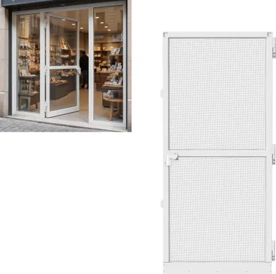Obrázek produktu pro XINZI Síť proti hmyzu pro dveře a okna, hliníková s rámem, síťovina Insect Stop z laminátu pro balkon/obývací pokoj, 120 x 240 cm, bílá