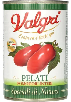 Image de Valgri Pelati Pomodori Interi 400g – Tomates entières pelées pour sauces et soupes