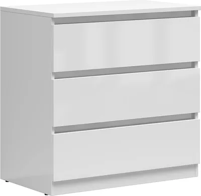 Produktbild von Kommode Edwin mit 3 Schubladen, Weiß, 75cm