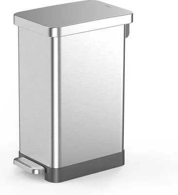 Produktbild von 50L Edelstahl Mülleimer mit Weichschließer Deckel für Küche Büro