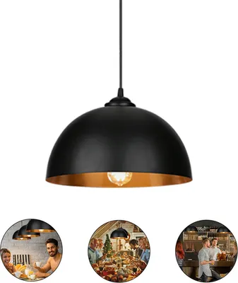 Zdjęcie produktu dla Fiqops 2x lampa wisząca lampa wisząca z abażurem lampa wisząca retro lampa wisząca sufitowa industrialna lampa wisząca
