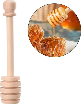 Produktbild von Honigstäbchen zum Umrühren von Marmelade und Honig, kleine Holzstäbchen verwenden