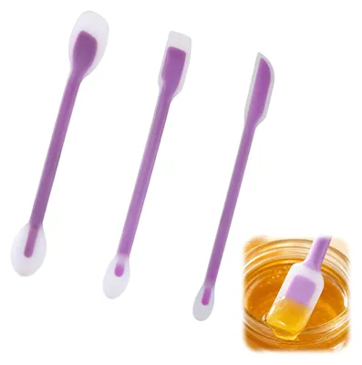 3er-Set 2-in-1 Silikonlöffel mit Teigschaber, 27,7 cm
