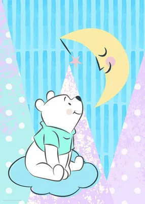 Produktbild von Poster Disney Winnie Puuh – Winnie schaut zum Mond 40 cm x 50 cm