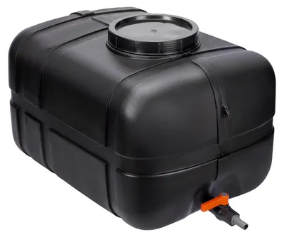 Produktbild von Garronda Wassertank 150 Liter Wasserbehälter mit Deckel Regenwassertank Großbehälter für Haushalt und Gewerbe GD-0098, Schwarz
