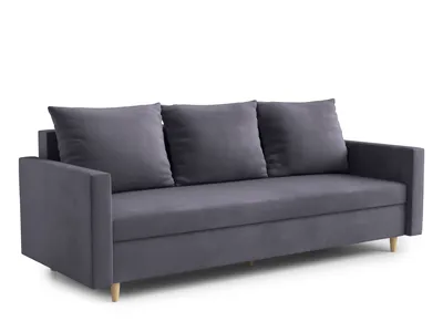 Image de AX LIVING Hyden Canapé 3 places avec fonction sommeil 222 cm de large en gris