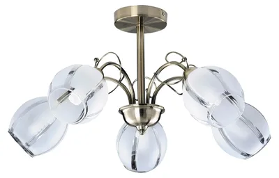 Produktbild von Rabalux 2271 Deckenleuchte 5 Spots Joel, E27, bronze-silber-weiß, rund, Klassisch, ø660mm