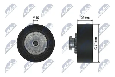 Produktbild von NTY RNK-RE-020 Spannrolle Keilrippenriemen 70mm für RENAULT ESPACE III (JE0) MEGANE I (BA0/1) CLIO I (B/C57, 5/357) MEGANE Scenic (JA0/1)