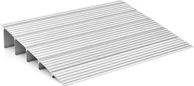 Produktbild von COSTWAY Türschwellenrampe, Rollstuhlrampe Aluminium mit verstellbarem Rampendesign & 317 kg Tragkraft, Bordsteinrampe rutschfest für Rollstuhl, Kinderwagen (13 cm Höhe)