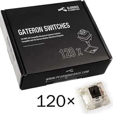 Immagine prodotto di Interruttori neri Gateron gloriosi (120 pezzi)