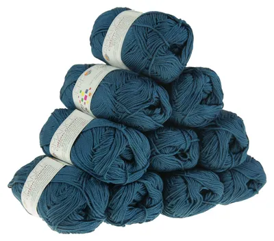 Strickgarn Cotton Queen blau