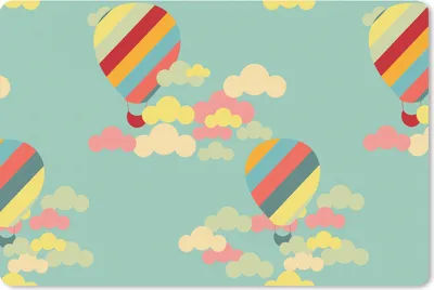 Produktbild von MuchoWow® Mauspad Mousepad Heißluftballon - Schnittmuster - Baby 27x18 cm - Mousepads - Maus Mat - Pad - Mausunterlage - Büroartikel - Desk Matten