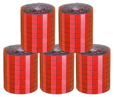 Glas-Mosaiksteine 5x5 mm, selbstklebend, rot, 4800 Stück
